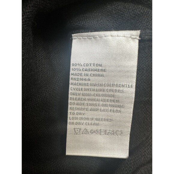 NWT Foxcroft Women's S Black Button Up Cardigan Sweater Cotton Cashmere - Picture 6 of 6